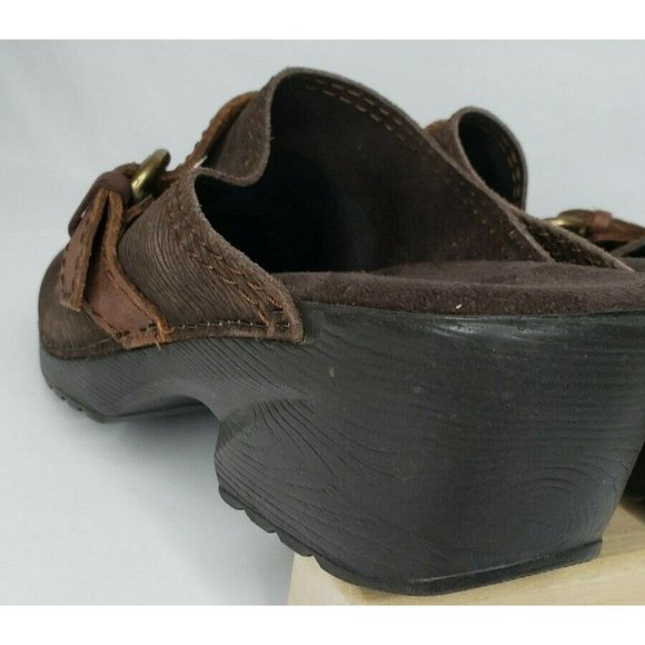 Italian Comfort Brown Clog / slip on shoe size 8.5 - Picture 2 of 11